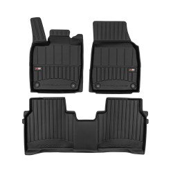 Tappetini per auto Proline 3D compatibili con Volkswagen ID.7 dal 2023 in poi su misura in gomma | Set di tappetini premium | Materiale TPE durevole | Bordi più alti